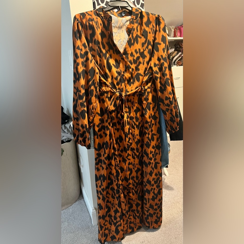 Beautiful print maxi dress - long sleeve - SHIEN 4x